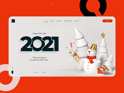 HAPPY YEAR app branding design flat illustration typography ui ux web webdesign website