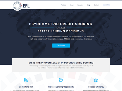 EFL Homepage clean homepage text website