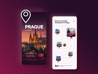 Explore the checkpoints app appdesign application branding figma tourism travel typography ui uiux ux web