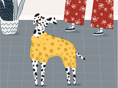 Dalmatian dog animal art design flat illustration illustrator kids illustration poster poster design vector