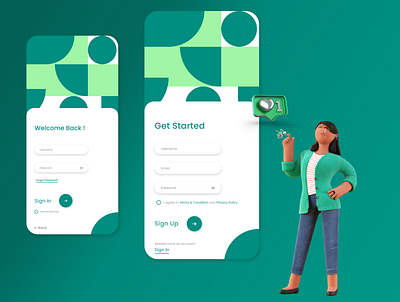 Sign Up Screen 3d design design ui ui design ui inspiration uiinspiration uiux ux webdesign work