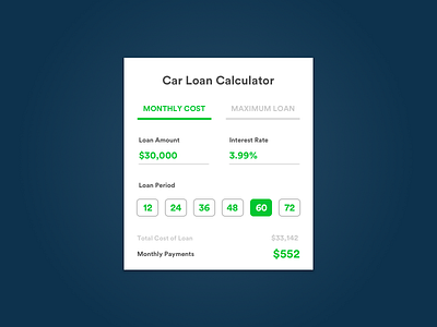 Vehicle deals finance calc