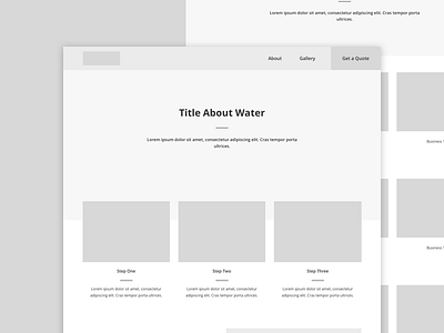 Water Bottle Sales Wireframes small business ui user experience ux water water bottle wireframes