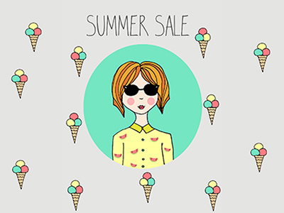 IceCreamLove cute fashion hipster illustration summer