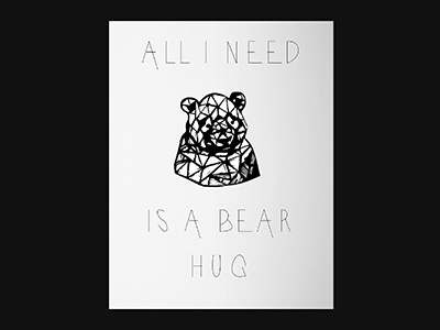 BearHugs bear cute drawing hipster hug illustration minimal