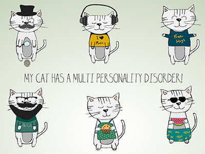 Multiple Cats app cats cute drawing funny hipster illustration