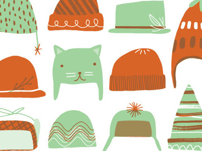 Holiday Hats hats holiday illustration