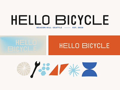 Hello Bicycle branding bicycle branding icons illustration