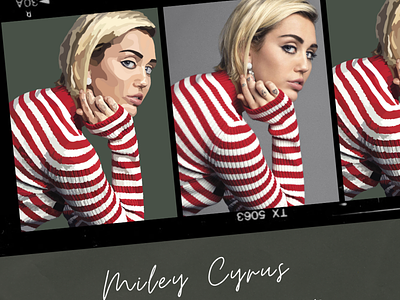 Pop art - Miley Cyrus artist design graphicart graphicdesign illustration miley cyrus minimal popart popular procreate vector