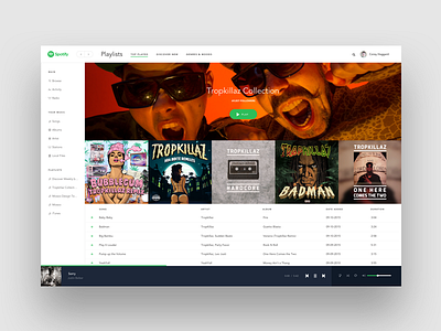 Spotify Concept app application clean design interface music spotify ui user interface