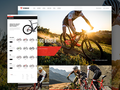 Trek Bikes clean design homepage landing product shop ui user interface web website