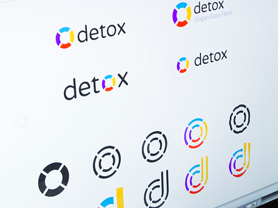 Detox.com Branding brand branding iconography logo mark marketing typography
