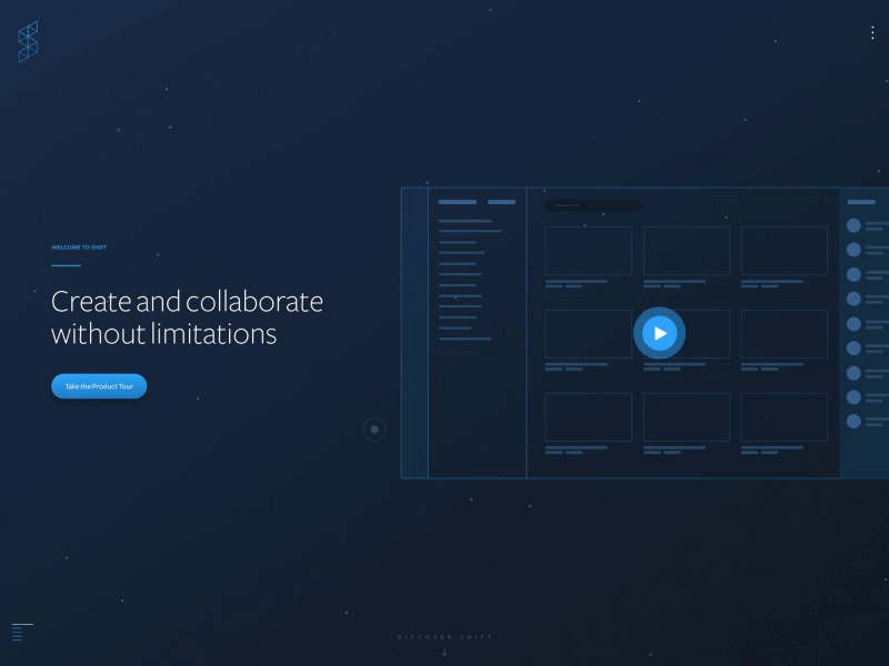 Shift Animation Dribbble animation clean home homepage landing scroll ui userinterface webdesign website