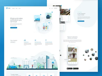 Truepic Homepage clean design figma home homepage homepage design illustration interface landing site ui user experience user interface ux vector web design website wordpress