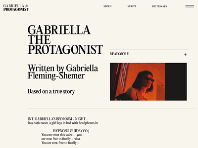 The Protagonist Website Concept branding design font website