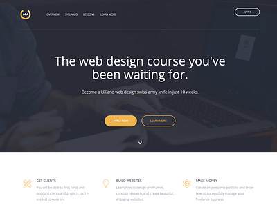 Web Design Class Landing Page