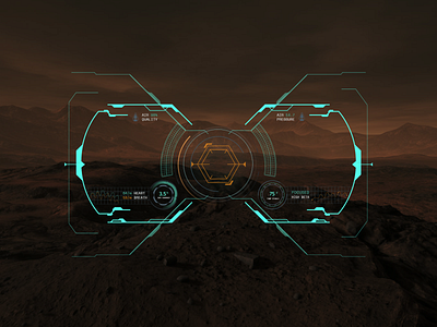 Mars Inspired HUD Concept Design