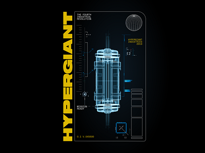 Hypergiant Industries ai design future hud hypergiant illustration robotics yellow