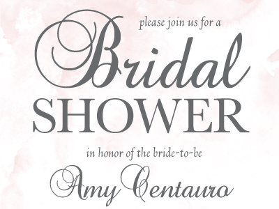 Bridal Shower Invitation design invitation type typography wedding