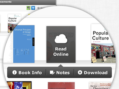 Book Menu app cloud design fireworks hover icons ui web