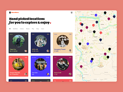 Local Guide Site concept chinese colors guide local map tips travel