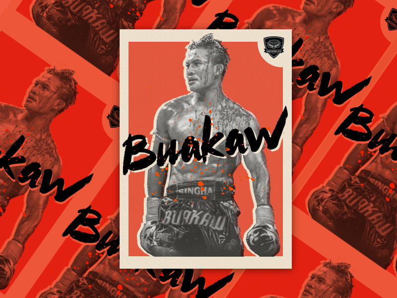 Buakaw - Muay Thai Card thai boxing halftone card