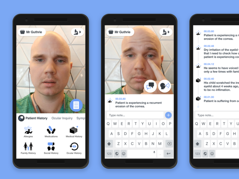 Diagnostic chat training video app medical