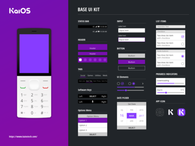 KaiOS - UI Kit device dumb phone free kaios low cost sketch ui ui kit