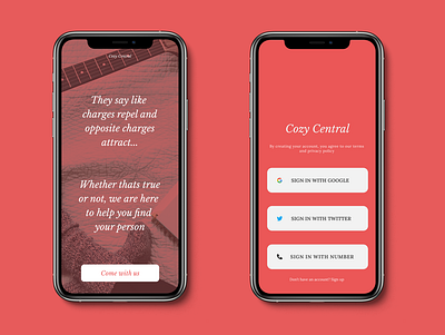 Cozy Central app ui ux