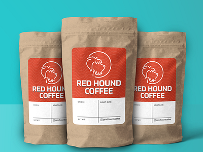 Redhound Coffee Label branding coffee coffee shop design espresso florida food illustration label labeldesign logo logo design orlando typogaphy vector