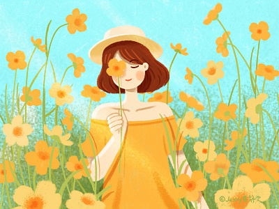 故事的小黄花 flower illustration spring