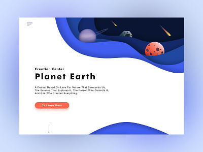 Creation Center Planet Earth design illustration ui web