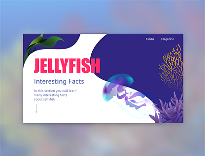 Jellyfish design flat illustration ui vector web