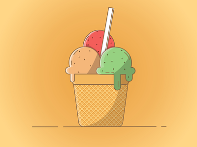 Ice cream ice cream illustration