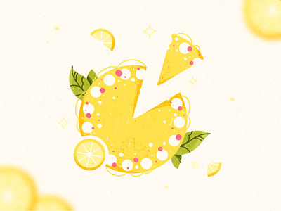 Lemon pie illustration lemon pie texture