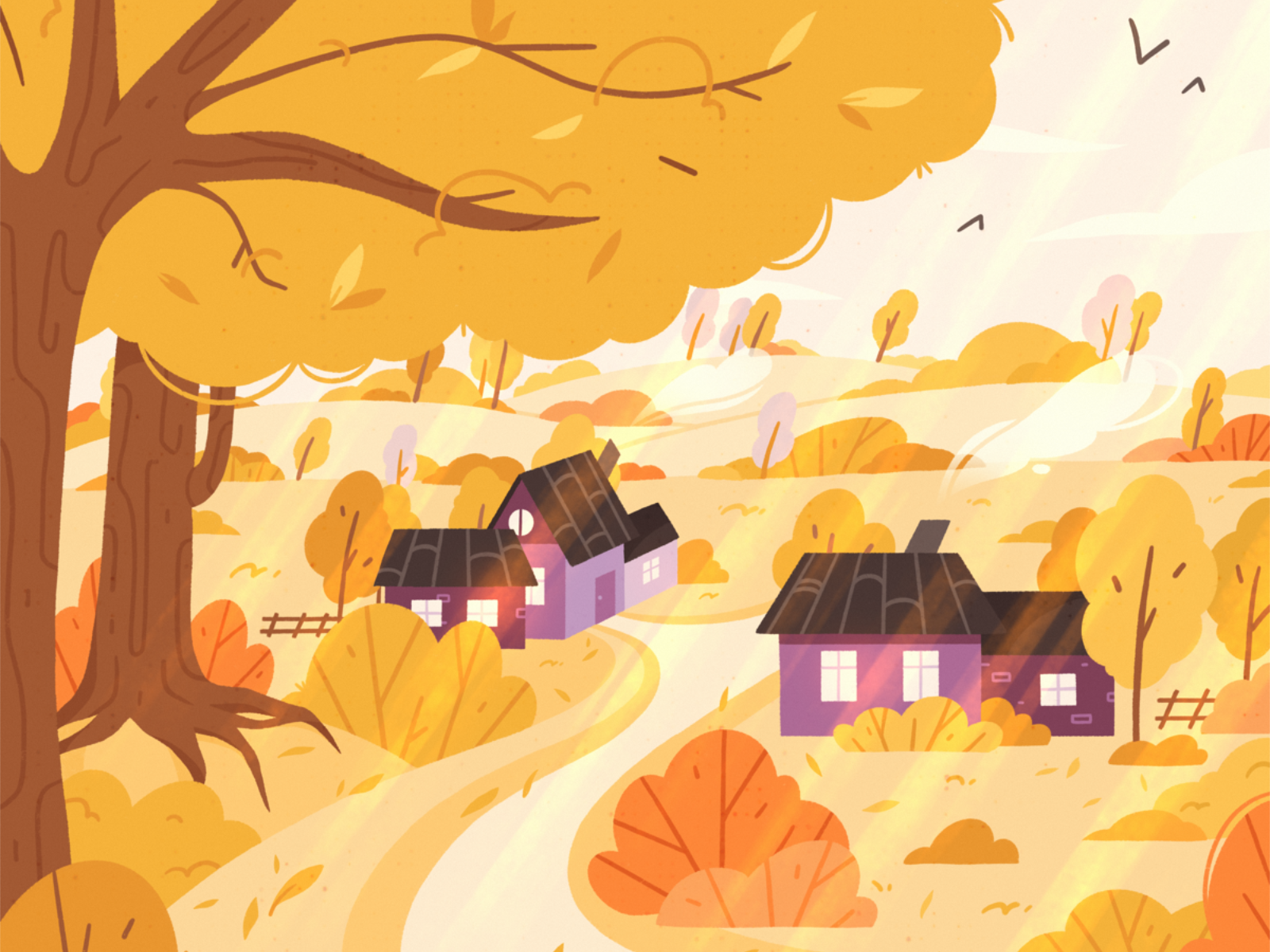 Cozy autumn by Holsart on Dribbble