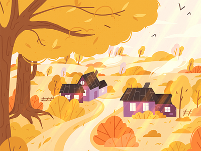 Cozy autumn autumn challenge cozy illustration illustrator inktober procreate texture