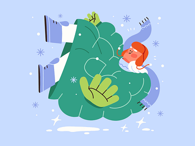 Slip and fall cards challenge checklist christmas holiday illustration illustrator newyearillustration