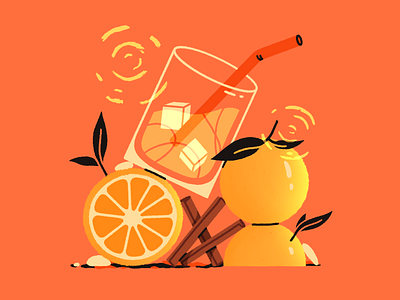 Juice illustration illustrator juice orange stilllife texture