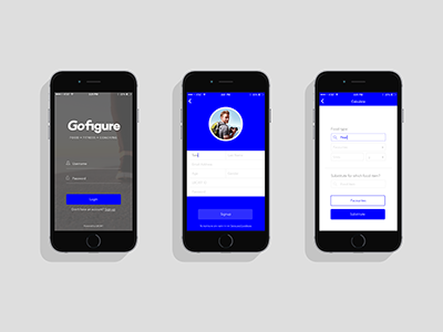 Gofigure App Screens 