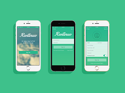 Rentinue App app application ios ios app mobile app rentinue