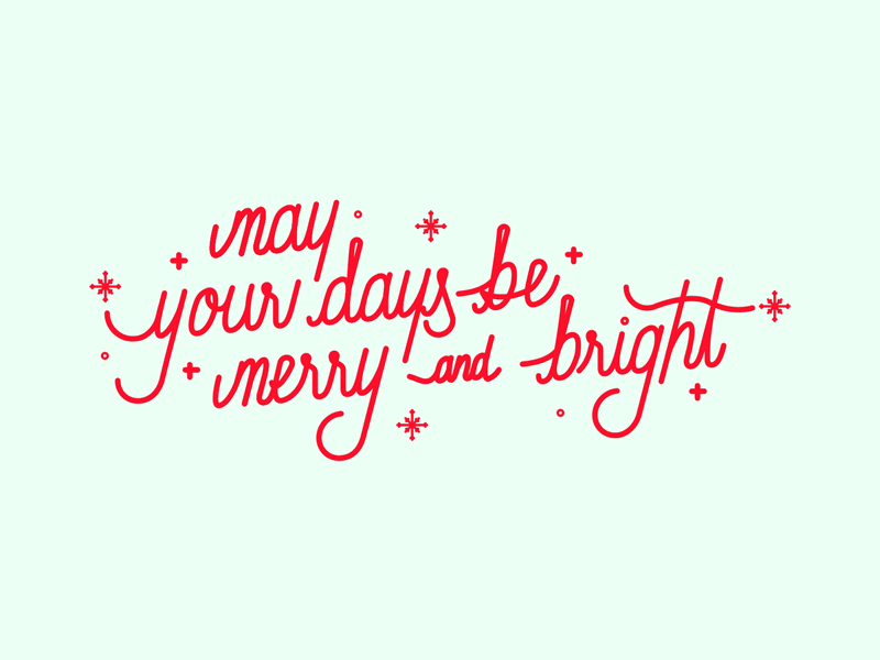Holiday Message 2016 animation christmas festive font holidays magical merry script type typography