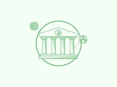 Bank Iconography canadian company finance icon illustrator money savings