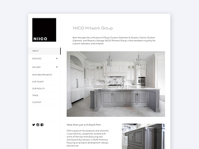 Niico Millwork Group Website millwork mobile moderndesign responsive webdesign website