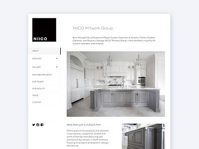 Niico Millwork Group Website
