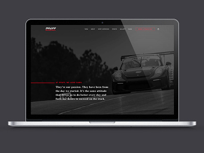 PFAFF Motorsports Website cars motorsports racecar responsive webdesign