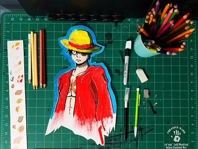 Custom sticker design - Luffy (One Piece)