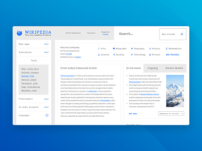 wiki page design concept. concept figma web web design wiki wikipedia