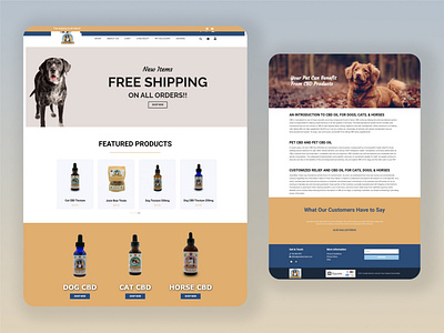 Dog CBD Website / WordPress branding design elementor figma ui web design wordpress