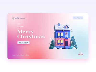 Merry Christmas web page children chirstmas web design christmas claus design gift merry santa ui ui design uidesign ux design web web design webdesign